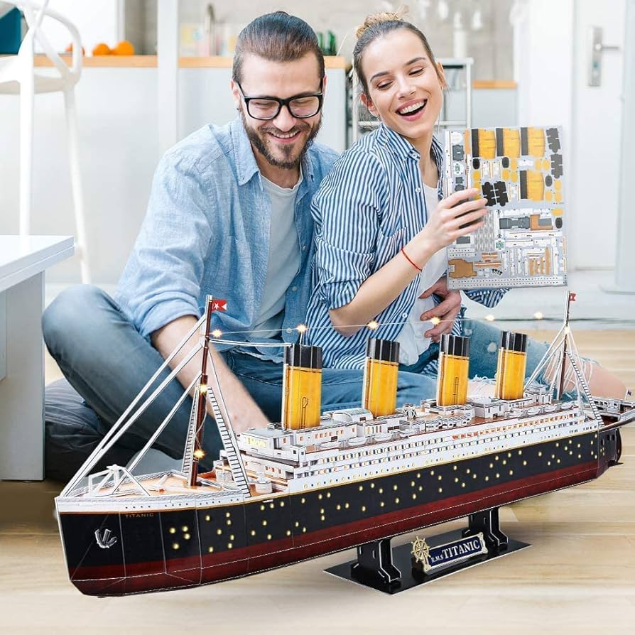 Amazon.com: CubicFun Titanic 3D LED Puzzles for Adults 88 CM Amazon.com: CubicFun Titanic 3D LED Puzzles for Adults 88 CM
